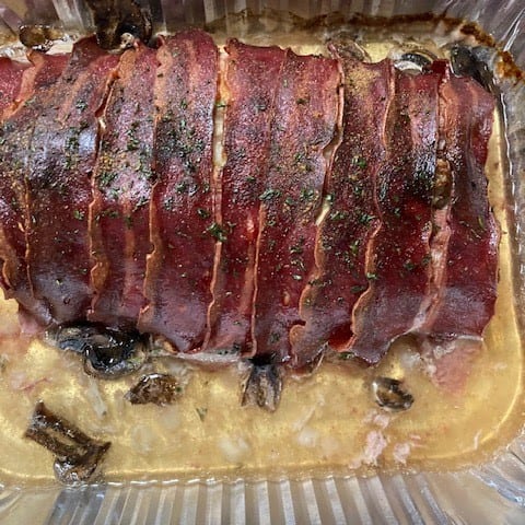 BACON WRAPPED PORK LOIN.