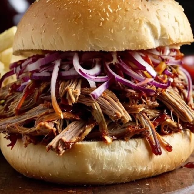 Smoked Pulled Pork Sandwich with Any $60 Order.