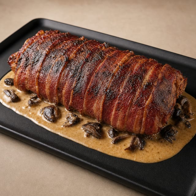 BACON WRAPPED PORK LOIN.