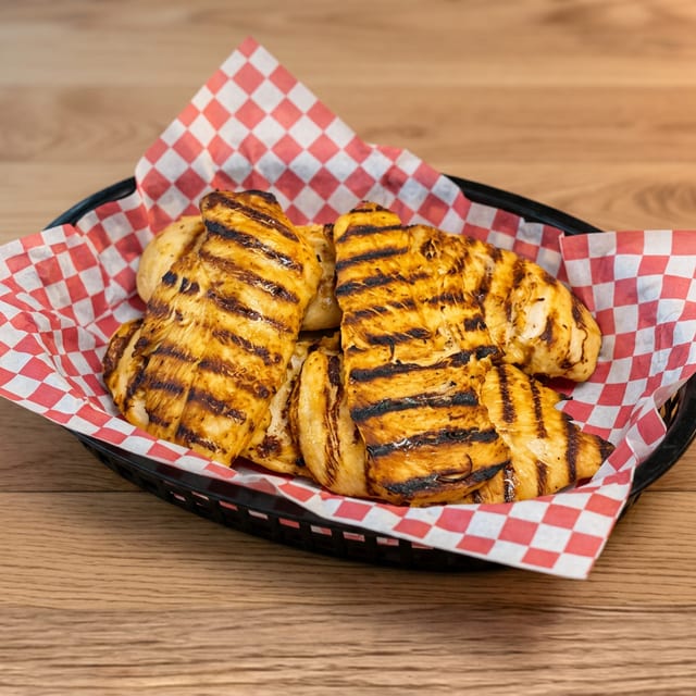 Juicy Marinated BBQ Chicken Breast Sandwich.